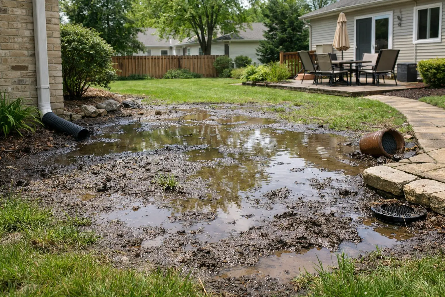 Why Is My Yard Muddy? Common Causes