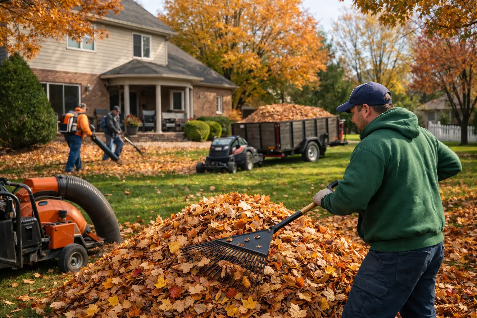Fall Cleanup for Large Yards in Chicagoland
