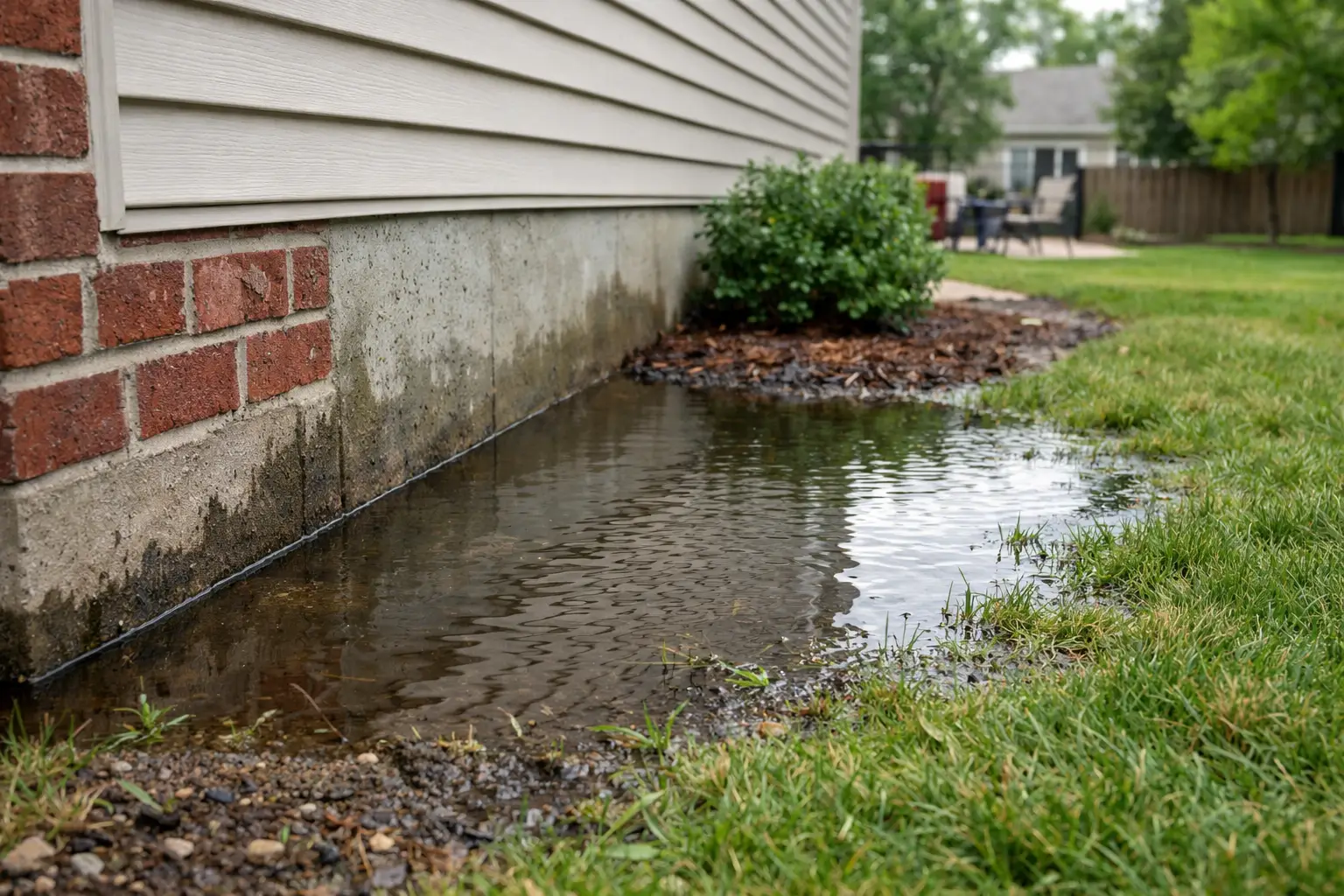 Why Is Water Pooling Near Foundation Walls?