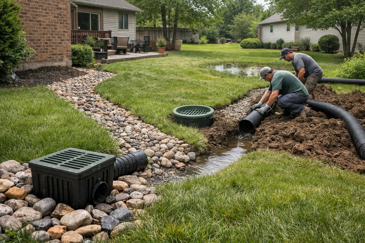 Best Drainage Systems for Yards in Illinois
