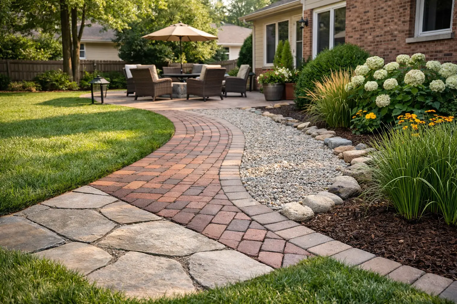 Best Patio Walkway Materials for Illinois Homes